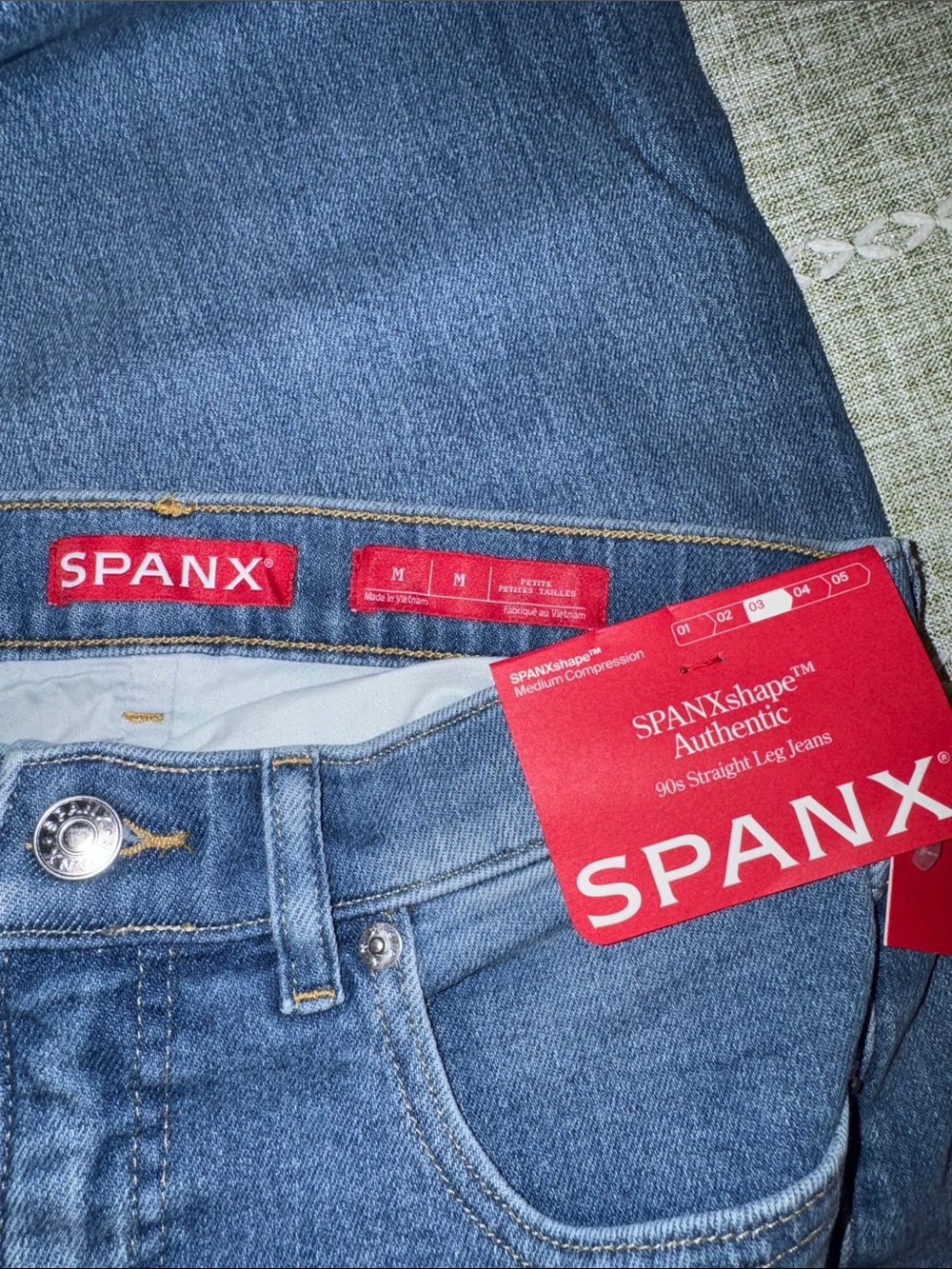 SPANX 90s Straight Leg Jeans in Blue Wash - Picture 4 of 4
